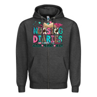 Charcoal Heather nursing diaries no sleep no money no life Zipper Hoodie - Zillion Design Studio
