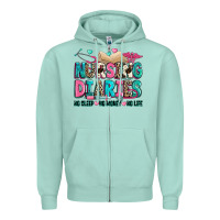 Nursing Diaries No Sleep No Money No Life Zipper Hoodie | Teevron