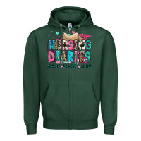 Sports Green nursing diaries no sleep no money no life Zipper Hoodie - Zillion Design Studio