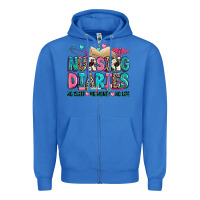 True Royal nursing diaries no sleep no money no life Zipper Hoodie - Zillion Design Studio