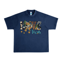 Navy love texas map sunflower cactus cowhide leopard Urban Heavy Tee - Artiststas