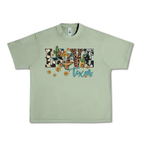 Oil Green love texas map sunflower cactus cowhide leopard Urban Heavy Tee - Artiststas