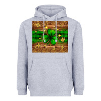 Heather Grey St. Patrick's Day shamrock leopard Heavyweight Hoodie - Neo Western