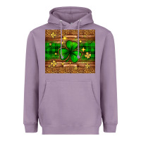 St. Patrick's Day Shamrock Leopard Heavyweight Hoodie | Teevron