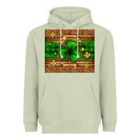 Matcha St. Patrick's Day shamrock leopard Heavyweight Hoodie - Neo Western