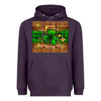 Plum St. Patrick's Day shamrock leopard Heavyweight Hoodie - Neo Western