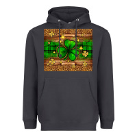 Smoke St. Patrick's Day shamrock leopard Heavyweight Hoodie - Neo Western