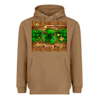 Toasted Coconut St. Patrick's Day shamrock leopard Heavyweight Hoodie - Neo Western
