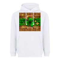 White St. Patrick's Day shamrock leopard Heavyweight Hoodie - Neo Western