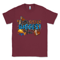 Burgundy little sister biggest fan football Classic Tee - Zillion Design Studio