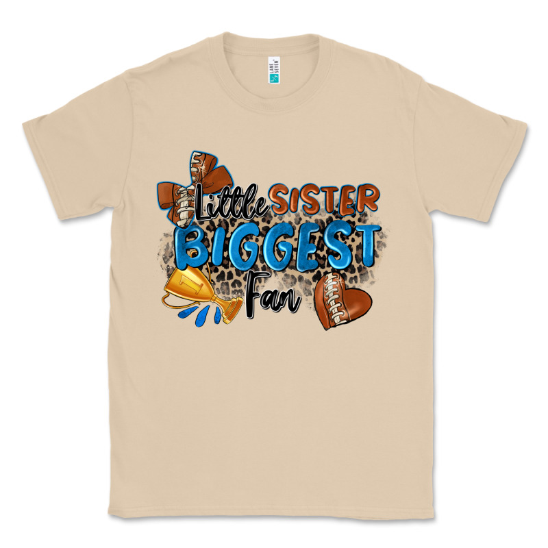 Little Sister Biggest Fan Football Classic Tee by Zillion Design Studio | Teevron