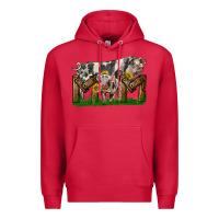 Cardinal Western Mom With Spotted Pig And Baby Pig Premium Hoodie - LillyAllenDesigns