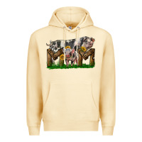 Pina Colada Western Mom With Spotted Pig And Baby Pig Premium Hoodie - LillyAllenDesigns