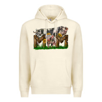 Sandshell Western Mom With Spotted Pig And Baby Pig Premium Hoodie - LillyAllenDesigns