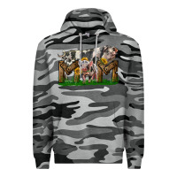 Slate Camo Western Mom With Spotted Pig And Baby Pig Premium Hoodie - LillyAllenDesigns