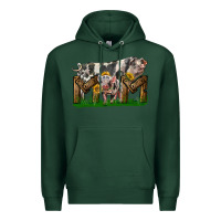 Sports Green Western Mom With Spotted Pig And Baby Pig Premium Hoodie - LillyAllenDesigns