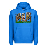 True Royal Western Mom With Spotted Pig And Baby Pig Premium Hoodie - LillyAllenDesigns