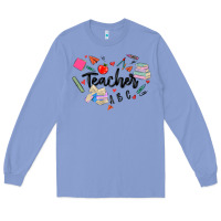 Colony Blue teacher heart Long Sleeve Tee - MaliasSmallBusiness