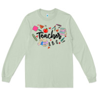 Matcha teacher heart Long Sleeve Tee - MaliasSmallBusiness