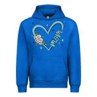 Cobalt mom with heart and flowers Urban Hoodie - MaliasSmallBusiness