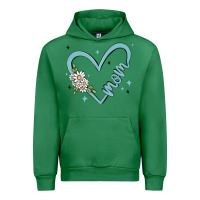 Emerald mom with heart and flowers Urban Hoodie - MaliasSmallBusiness
