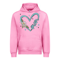 Fuchsia Pink mom with heart and flowers Urban Hoodie - MaliasSmallBusiness