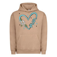 Pigment Burro mom with heart and flowers Urban Hoodie - MaliasSmallBusiness