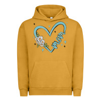 Pigment Peanut Butter mom with heart and flowers Urban Hoodie - MaliasSmallBusiness