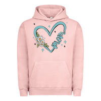 Pigment Salmon mom with heart and flowers Urban Hoodie - MaliasSmallBusiness