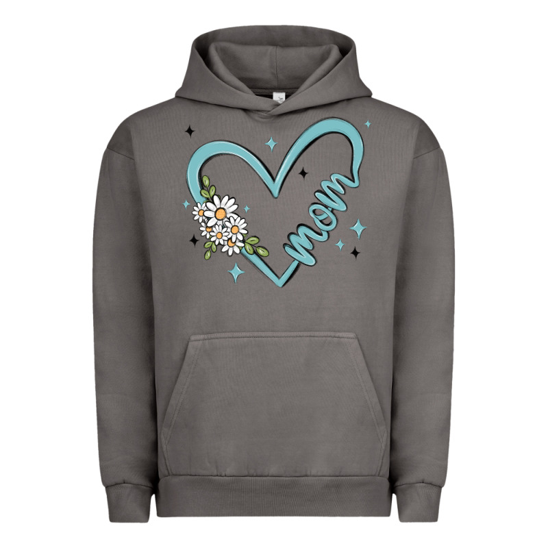 Mom With Heart And Flowers Urban Hoodie by MaliasSmallBusiness | Teevron