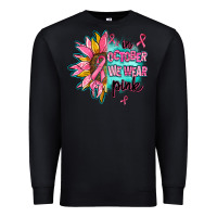 Black sunflower in october we wear pink Premium Sweatshirt - AdoDesignShop