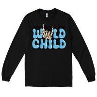 Black wild child blue skeleton Long Sleeve Tee - MaliasSmallBusiness