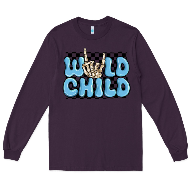 Wild Child Blue Skeleton Long Sleeve Tee by MaliasSmallBusiness | Teevron