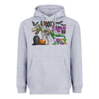 Heather Grey spooky saurus rex Heavyweight Hoodie - CowhideDigitalArt