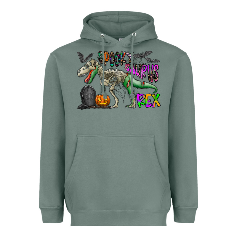 Spooky Saurus Rex Heavyweight Hoodie by CowhideDigitalArt | Teevron