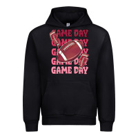 Black game day football Urban Hoodie - MaliasSmallBusiness