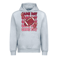 Heather Grey game day football Urban Hoodie - MaliasSmallBusiness
