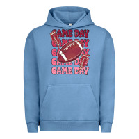 Pigment Pebble Blue game day football Urban Hoodie - MaliasSmallBusiness