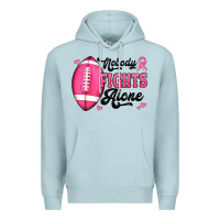 Blue Mist nobody fights alone pink football breast cancer awareness Premium Hoodie - Jasminsmagicworld