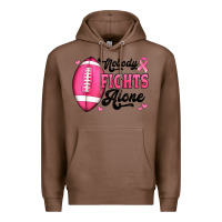 Chestnut nobody fights alone pink football breast cancer awareness Premium Hoodie - Jasminsmagicworld