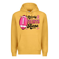Mustard nobody fights alone pink football breast cancer awareness Premium Hoodie - Jasminsmagicworld