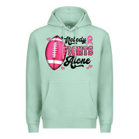 Seafoam nobody fights alone pink football breast cancer awareness Premium Hoodie - Jasminsmagicworld