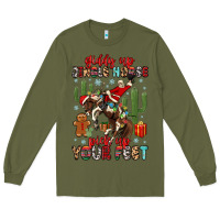 Army Green giddy up jingle horse pick up your feet Long Sleeve Tee - MaliasSmallBusiness