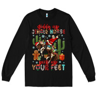 Black giddy up jingle horse pick up your feet Long Sleeve Tee - MaliasSmallBusiness