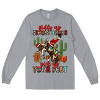Heather Grey giddy up jingle horse pick up your feet Long Sleeve Tee - MaliasSmallBusiness