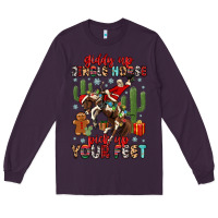 Plum giddy up jingle horse pick up your feet Long Sleeve Tee - MaliasSmallBusiness