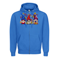 True Royal American gnomes with sunflowers Zipper Hoodie - texasbilliewilder