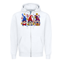 White American gnomes with sunflowers Zipper Hoodie - texasbilliewilder