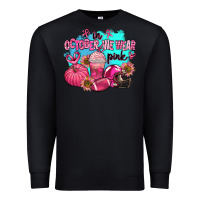 Black in october we wear pink american football Premium Sweatshirt - AdoDesignShop