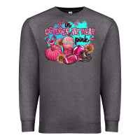 Charcoal Heather in october we wear pink american football Premium Sweatshirt - AdoDesignShop
